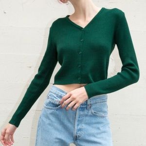Dark Green Brandy Sharon Sweater Top